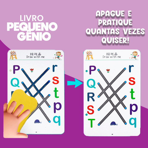 Livro de Alfabetização Reutilizável - Pequeno gênio